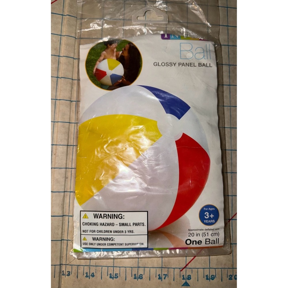 Intex Glossy Panel Ball Kids 20" Multicolor New Inflatable Beach Toy 59020EP